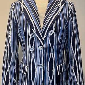 Navy/Baby Blue Nautical Women's Blazer